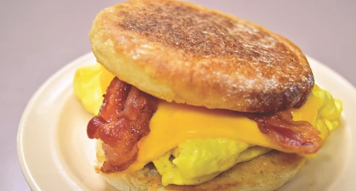 Bacon and egg muffin
