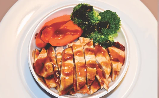 Chicken teriyaki with broccoli